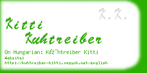 kitti kuhtreiber business card